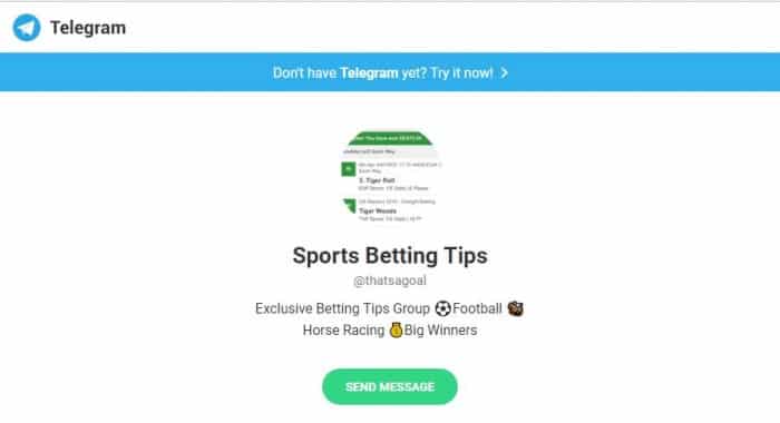 Live betting tips telegram subscription